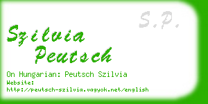 szilvia peutsch business card